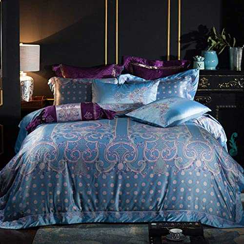 HJRBM 4/6/9Pcs Duvet Cover Set Bedspread/Pillowcase Bedclothes Bed Cover Cotton Luxury Jacquard Bedding Sets,4,King Size 4pcs (2 King Size 6pcs)