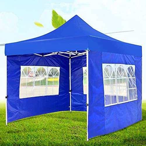 2.5X2.5M Pop Up Gazebo With Sides Folding Party Tent Garden Canopy Heavy Duty Garden Top Cloth PVC Coating Waterproof Gazebo Tent Outdoor Sun Instant Shelter with Carry Bag, Blue