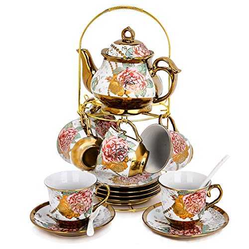 RUXINGGU,Small Size 20pcs，Tea Set,Coffee Set Ceramic Coffee Set Afternoon Tea Set,Tea Set Christmas Gifts