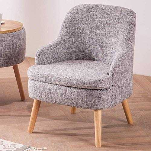MUMUMI Chairs,Tub Chair Recliners Armchair Bathroom Chair with Solid Wood Foot Chair Living Room and Bedroom Chair Casual Single Sofa,Gray