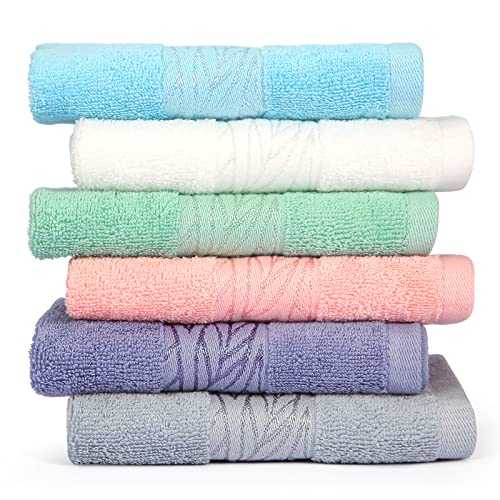 Wash Clothes for Bathroom - Absorbent Face Wash Cloths Bulk for Men or Women, 100% Soft Cotton Bath Towels Set, Absorbent Hotel Spa Face Washcloth Towels, Bath Wash Rags.