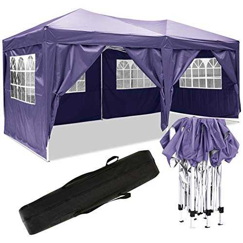Bunao [UK STOCK] 3x6mtr Pop Up Garden Canopy Waterproof Gazebo Camping Tent Shelter (Type7)