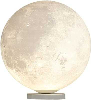 Floor Lamp Floor Lamp Moon Floor Lamp Living Room Bedroom Bedside Sofa Atmosphere Lamp, Vividly Restore The Moon Shape, Three-Color Dimming, Eye Protection Lighting Standing Lamp
