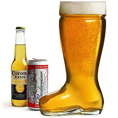 bar@drinkstuff Giant Glass Beer Boot 3.5 Pint / 2 Litres Bierstiefel, Glass Beer Boot