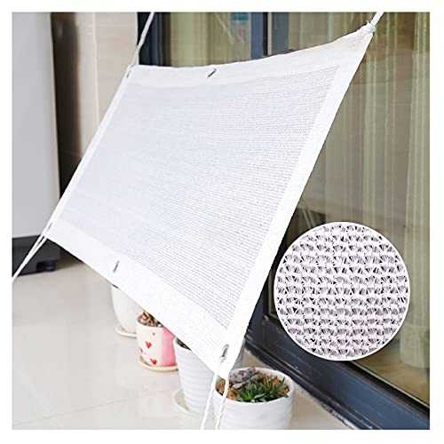 LIFEIBO Shading Net,Shade Mesh Tarps Shade Net Cloth Tarp Insulation Sun Protection Anti-UV Sun Roof Courtyard Tent Flower Cover Camping Canopy, 43 Sizes (Color : White, Size : 5x11m)