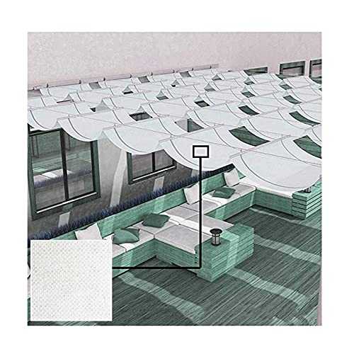 XYUfly20 95% Sunshade Retractable Wave Canopy Sunshade Open-air Restaurant, Meeting Room, Sun Shading And UV Protection Can Be Infinitely Spliced According To The Area (Color : White, Size : 1.3x6m)