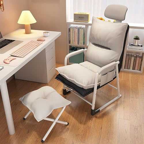 Modern Accent Recliner With Ottoman, Fabric Arm Chair Padded Sofa Chair Lounge Chair Linen Fabric Armchair With Adjustable Backrest For Office School Guest Reception