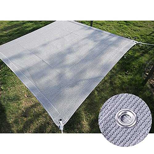 LIFEIBO Shading Net,Shade Net Insulation Sun Protection Anti-UV Shading Cloth Courtyard Roof Sun Room Canopy Camping Tent Flower Cover, 42 Sizes (Color : Gray, Size : 6x8m)