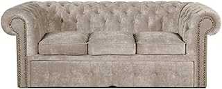 Casa Padrino 3 Seater Sofa Gray 210 x 100 x H. 78 cm - Luxury Chesterfield Sofa Bed