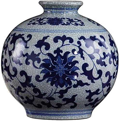 YUBIN Ceramic Vase Blue And White Chinese Vase,Plant Containers Accessories Vase Ceramics Modern Hand-painted Blue-and-white Porcelain Decorations Home Accessories 8-20