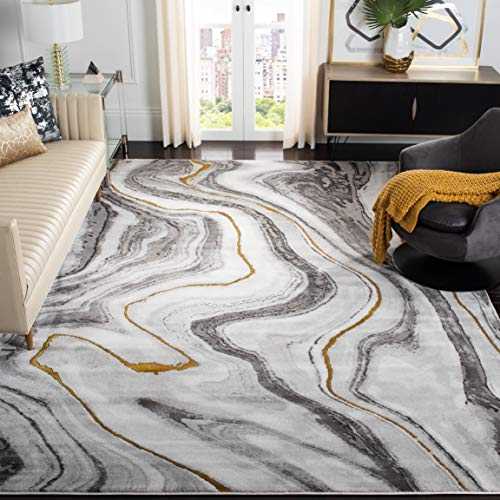 Safavieh Craft Collection CFT819F Area Rug, 9' x 12', Grey/Gold