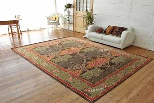 Espaldor Green Traditional Persian Old Style Handmade Tufted 100% Woollen Area Rugs & Carpet (250x300 cm - 8x10 ft)