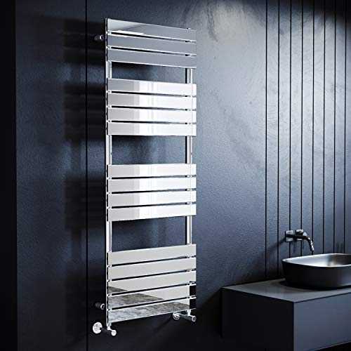 ELEGANT 1600 x 600mm Chrome Designer Flat Panel Heated Towel Rail Modern Bathroom Radiator