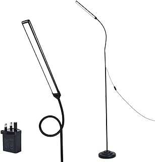 CeSunlight Floor Lamp, Standard Lamp for Living Room, 11 Watts, 900 Lumen, 85 CRI, 3 Color Modes and 10 Brightness Levels, Standing Lamp for Bedroom, Reading and Office, Adapter Included