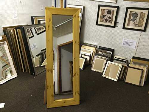 Chunky Light Oak Stained Solid Pine Bevel Glass Long and Full length Dressing Mirrors. - 6 23” X 67” (58cm x 170cm)