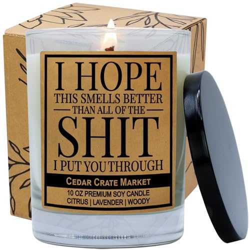 I Hope This Smells Better Than All of The I Put You Through, Kraft Label Scented Soy Candle, Funny and Sassy Decorative Candles, Citrus, Lavender, Woody, Glass Jar Candle
