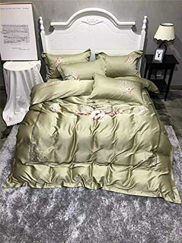 HJRBM 3D Peacock Printing Luxury Bedding Set Tencel Bed Set Duvet Cover Bed Linen Pillowcase,2,Queen Size 4pcs (2 Queen Size 4pcs)