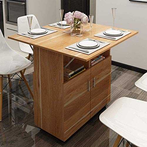 Folding table Garden Tables dining table Folding Dining Table,Locker, Rectangular Mobile Dining Table with Cabinet, Personalized Folding Table with Cabinet with Wheel,Multifunction Dining Table,Solid