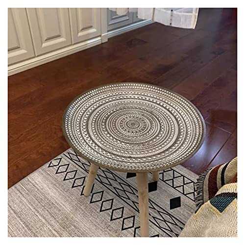 JR2021FF End Table Coffee Table Round Coffee Table Storage Tea Fruit Service Plate Tray Bed Sofa Side Table Home Table Living Room Coffee Desk Coffee Table (Size : Medium)