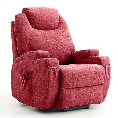 Burlington dual motor electric Riser and Recliner mobility lift chair - choice of colours (Wine Fabric)