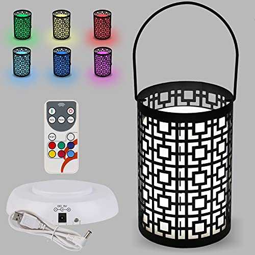 BKZO LED Night Light Wireless Charging Portable Colorful Changing RGB Light Art Deco Bedside Table Lamp for Kids Children's Room Stair Hallway Bedroom Camping