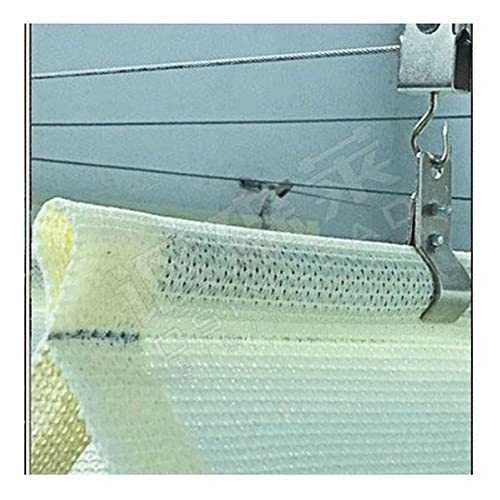 NOSYI Retractable Roman Sail Shade, Breathable Sunscreen Roller Blind，Wire Sliding Wave Canopy Awning, For Outdoor Balcony Patio Garden Roof Polyester, Custom Size (Color : Beige, Size : 2.2x7m)