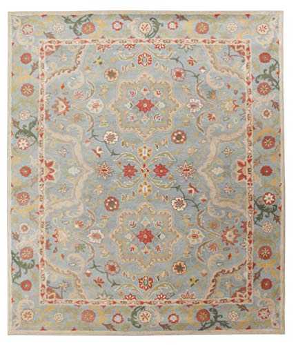Vetta Porcelain Blue Traditional Persian Old Style Handmade Tufted 100% Woollen Area Rugs & Carpet (250x300 cm - 8x10 ft)