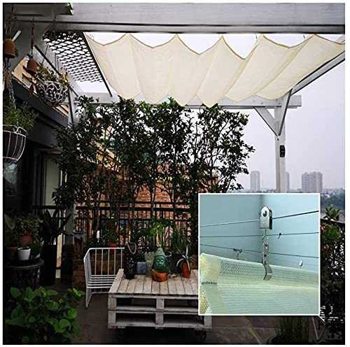 LKJHG Retractable Roman Sail Shade, Sunscreen Roller Blind，Wire Sliding Wave Canopy Awning, For Outdoor Balcony Garden Roof Polyester, Custom Size (Color : White, Size : 2.5x3m)