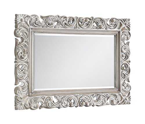 Julian Bowen Baroque Wall Mirror, White