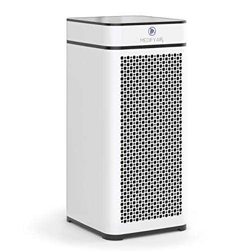Medify Air MA-40-W V2.0 Air Purifier with H13 HEPA filter - a higher grade of HEPA for 840 Sq. Ft. Air Purifier, 99.9% | Modern Design - White