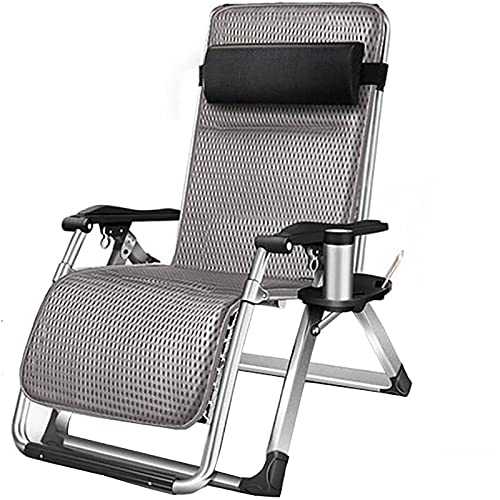 RajoNN Recliner lounger with Cup Holder Office armchair Folding backrest lying on the Body Leisure Beach Chair with headrest