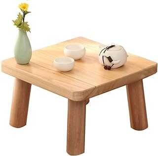 Bay Window Square Coffee Table Zen Tea Low Table Retro Japanese-style Small Coffee Table Simple Tatami Table Low Stool (Size : 40x40x21cm)