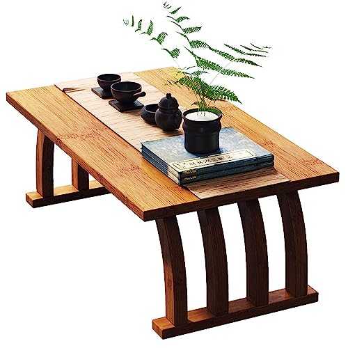 XqmarT Antique coffee table Japanese floor-standing coffee table laptop tatami table multi-functional low table home sofa and console table outdoor patio side table picnic table