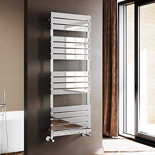 ELEGANT Towel Radiators Chrome, Modern Flat Panel 1600 x 600mm Designer Radiators Wall Mounted Heated Towel Rail for Bathrooms