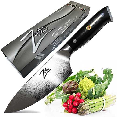 ZELITE INFINITY Chef Knife 6 inch - Alpha-Royal Series - Best Quality Japanese AUS10 Super Steel 67 Layer Damascus - Razor Sharp, Lighter Than 8”, Easier to Handle, Ultra Versatile Prep Chefs Knives