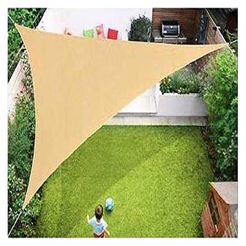 AWSAD Shade Net Removable Curtainf, Multiple Colors and Sizes Triangle for Canopies Beach Garden Patio Party Plants Beach Shade Cloth (Color : Beige, Size : 5x5mx5m)