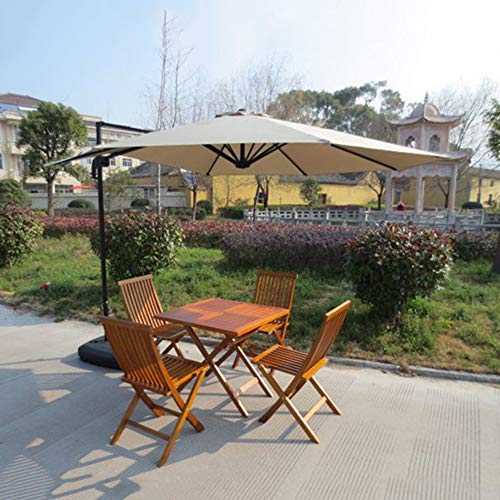 PARASOL Cantilevered garden terrace umbrella with base, 3m (10ft), banana hanging umbrella, crank/tilt, sunshade with protection UPF 50+