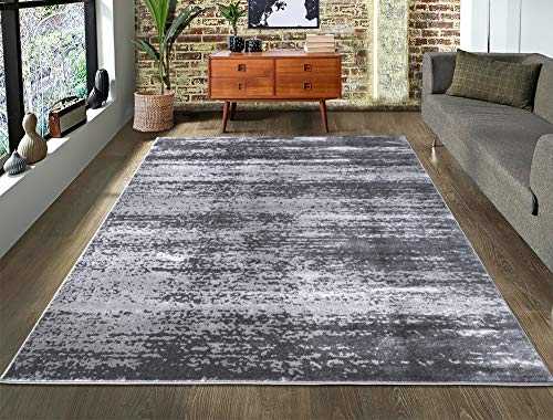 A2Z Rug|Palma 1787 Modern Abstract Dark Silver Grey pattern|Front Room Salon Area Rug|Soft Short Pile|140x200cm - 4'7"x6'7"ft|Contemporary Medium Area Carpet