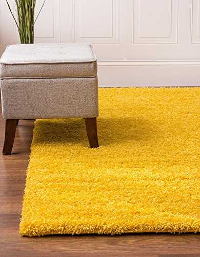 BRAVICH RugMasters Yellow Mustard Extra Extra Large Rug 5 cm Thick Shag Pile Soft Shaggy Area Rugs Modern Carpet Living Room Bedroom Mats 300 x 400 cm (10 x 13')