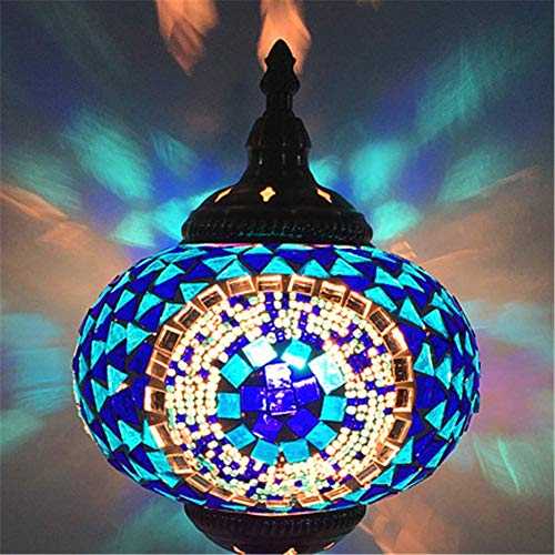 Mosaic Ceiling Pendant Fixtures, Moroccan Turkish Hanging Lights with Handmade Color Glass Lampshade, for Dining Room Restaurant Bar