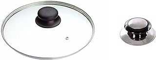 Bahob® Tempered Glass Saucepan Casserole Frying pan Lid Replacement Glass Lids for Pans Pots and Casseroles and Get 1 Free Extra Pan Lid Knobs With Screws 14CM to 36CM (14 CM)