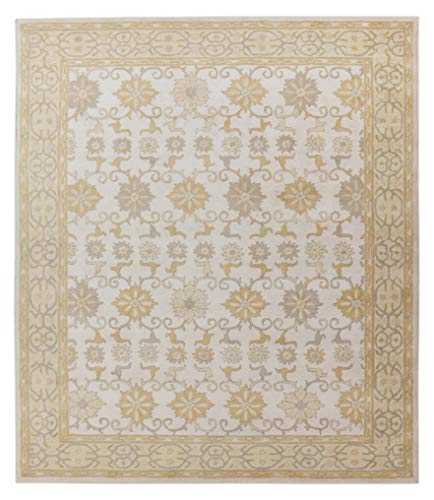 Lassa Beige Traditional Persian Old Style Handmade Tufted 100% Woollen Area Rugs & Carpet (250x300 cm - 8x10 ft)