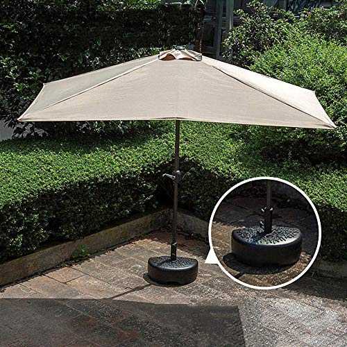 PARASOL LZPQ Half Umbrella, Garden Parasol2.3x1.2m, Outdoor Patio Semicircular Crank,For Small Terrace Balcony Garden Uv-Protection