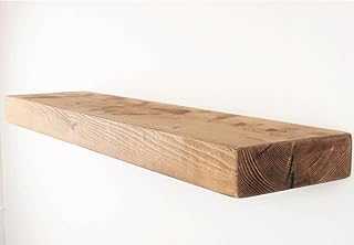 Flat Chunky Rustic Floating Shelf 6x2, Natural Oak, 120cm