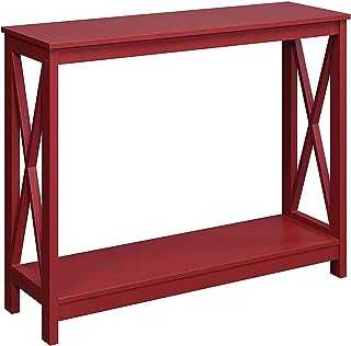 Convenience Concepts Console Table, MDF, Cranberry Red