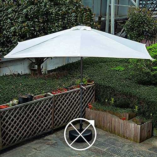 Balcony Half Parasol Umbrella, Half Square Parasol, for Outdoor, Terrace, Garden, Courtyard, 2.5times;1.2M (Color : White)
