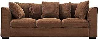 WSZMD Sofa - Corner Sofa Bed - Chenille Fabric - Cushions Included (Brown)，sofa Bed (Color : 3 Seater brown)
