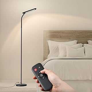Floor Lamp, 360° Rotation Gooseneck LED Standing Lamp, Modern Lamp for Living Room Bedroom with Remote, Touch Control, Timer, Floor Lamps for Living Room, Bedroom, Child’s Room, Study, Office