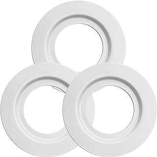Fizring 3 Pack Lampshade Reducer Ring — Metal Light Fitting Lamp Shade Adaptor Rings for ES/E27 to BC/B22 Plate, Washer/Converter for Light Shade — White