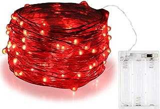BOLWEO Battery Powered Fairy String Lights, 3M 30LEDs,Red Ambiance Lighting for Christmas，New Year's Eve，Valentines Day Decoration